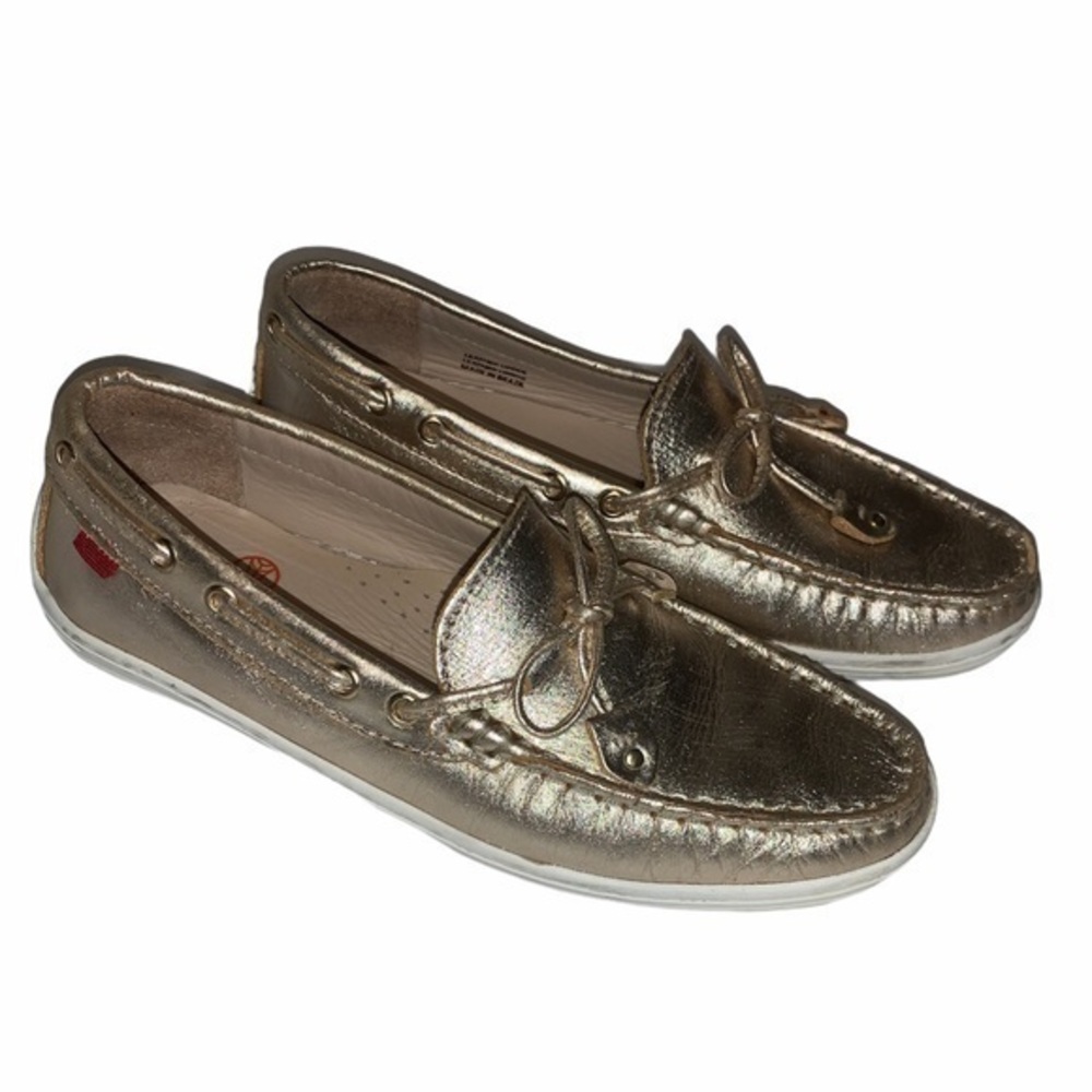 Marc Joseph 5 gold loafers
